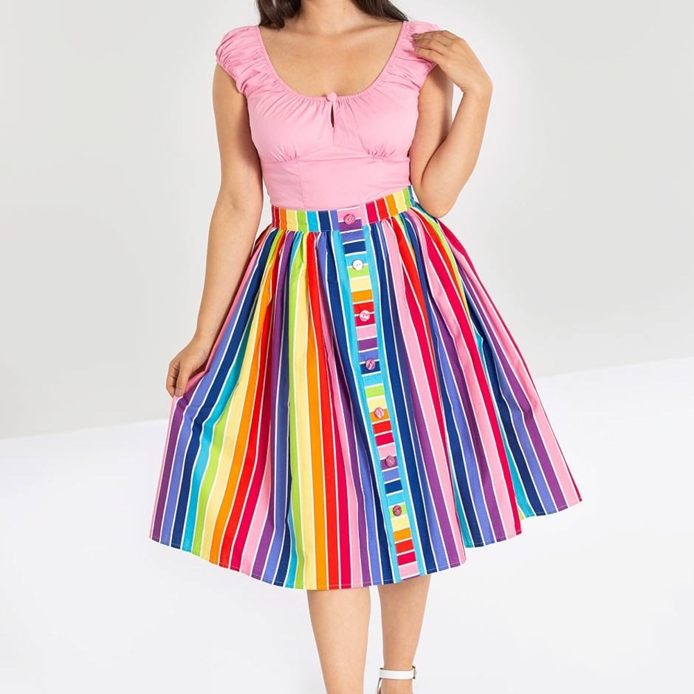 Hell Bunny Over The Rainbow 50's Skirt